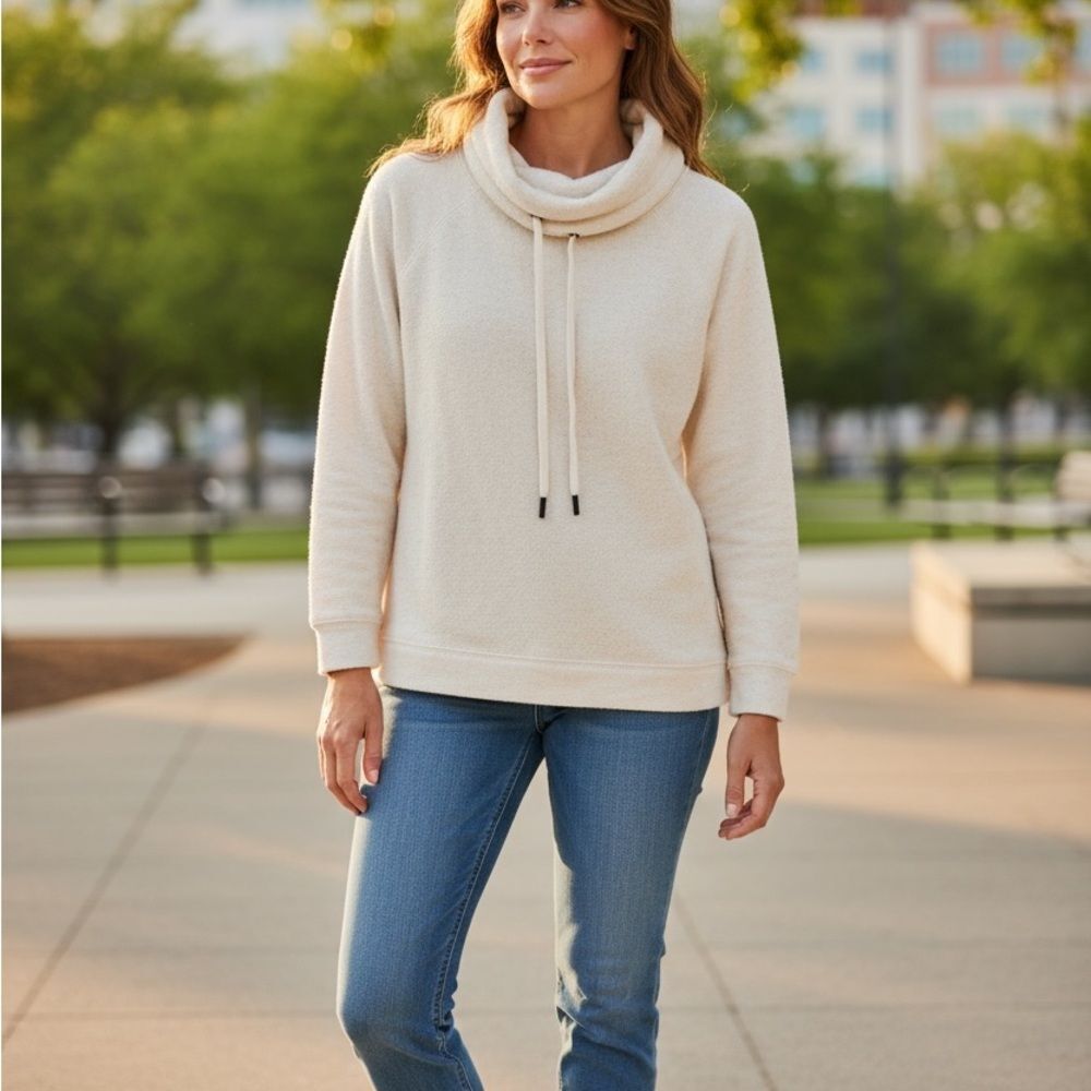 J. Crew Cream Cowl Neck Sweater